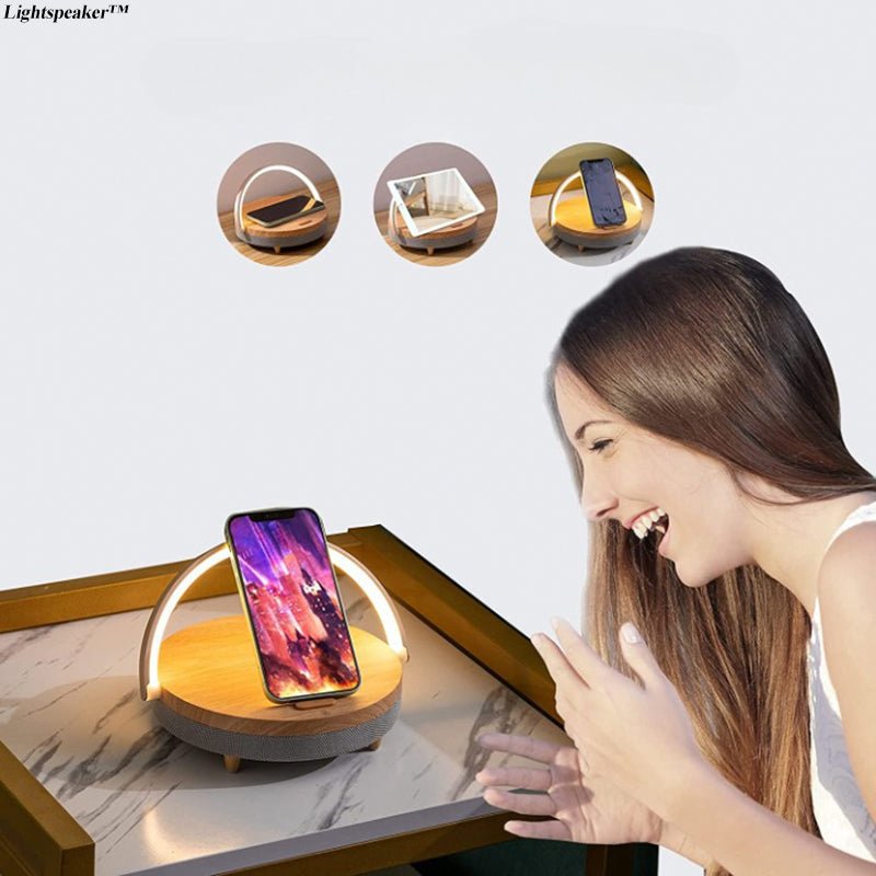 Lightspeaker™- Lautsprecher, Tischlampe und Ladestation in nur einem Gerät!